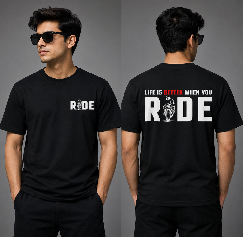 Life Is Better When You Ride Graphic Tee – Black