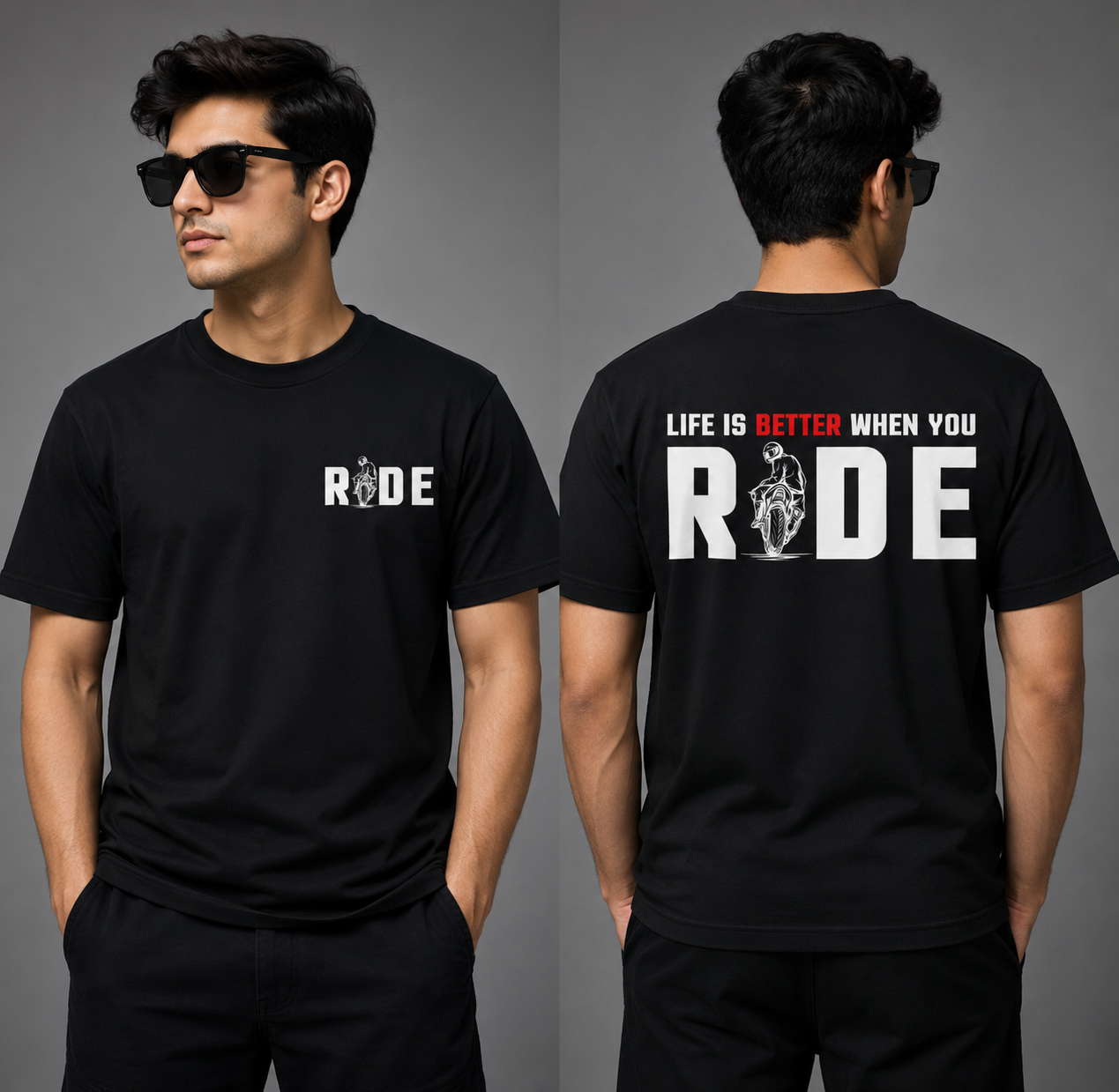 Life Is Better When You Ride Graphic Tee – Black