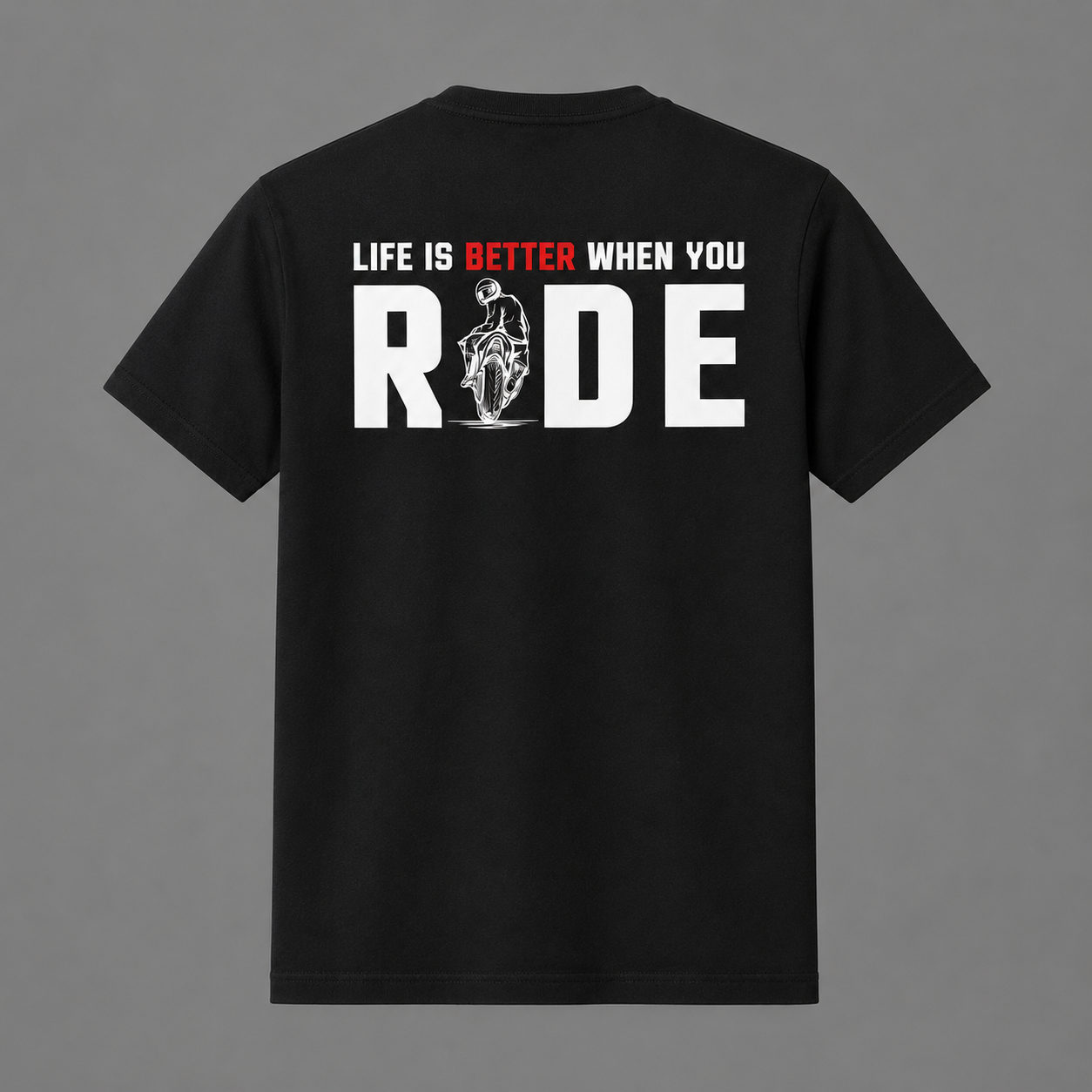Life Is Better When You Ride Graphic Tee – Black