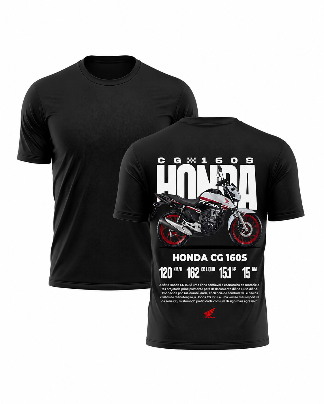 Honda CG 160S Graphic Tee – Black
