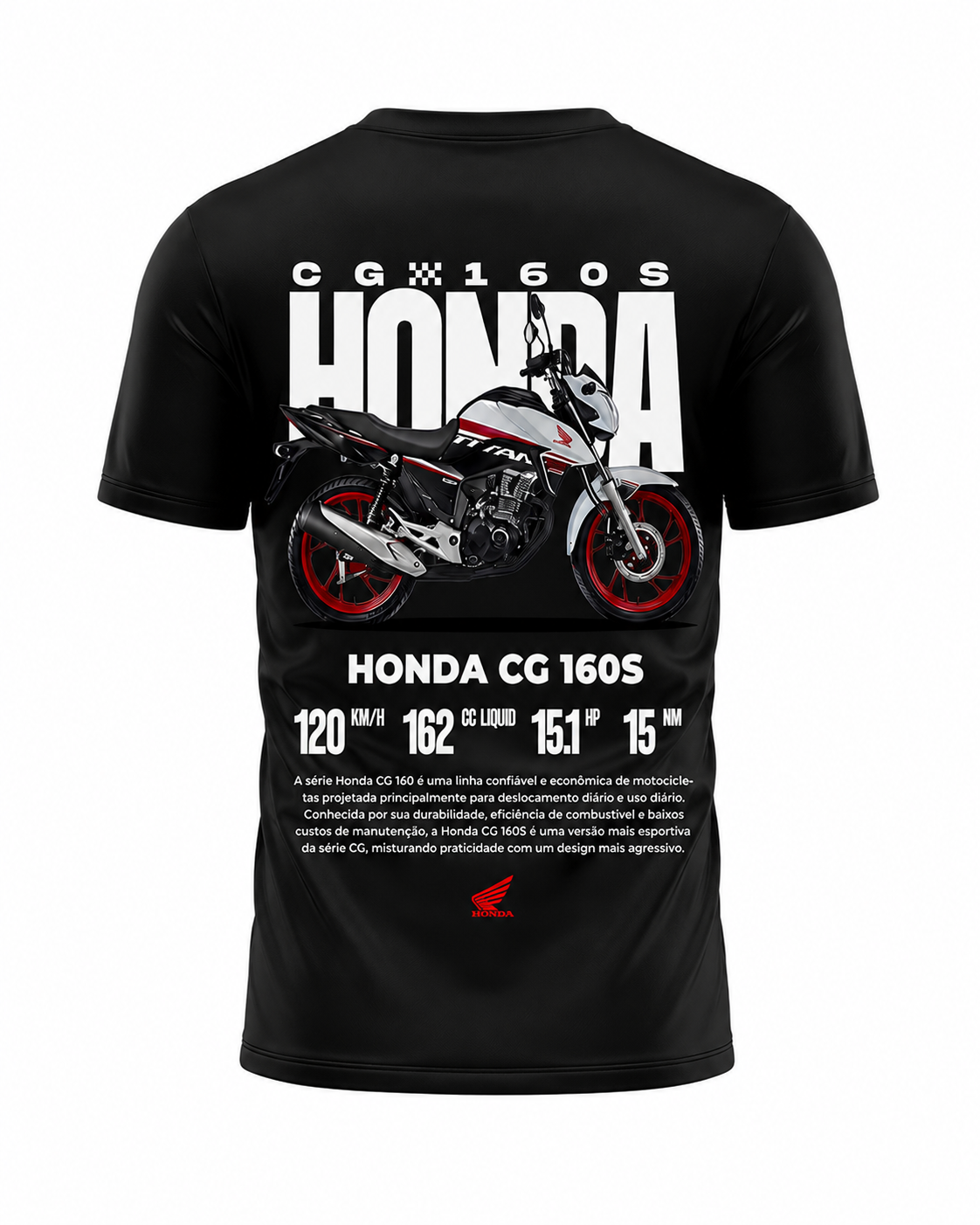 Honda CG 160S Graphic Tee – Black