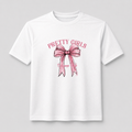 Pretty Girls Bow Graphic Tee – White