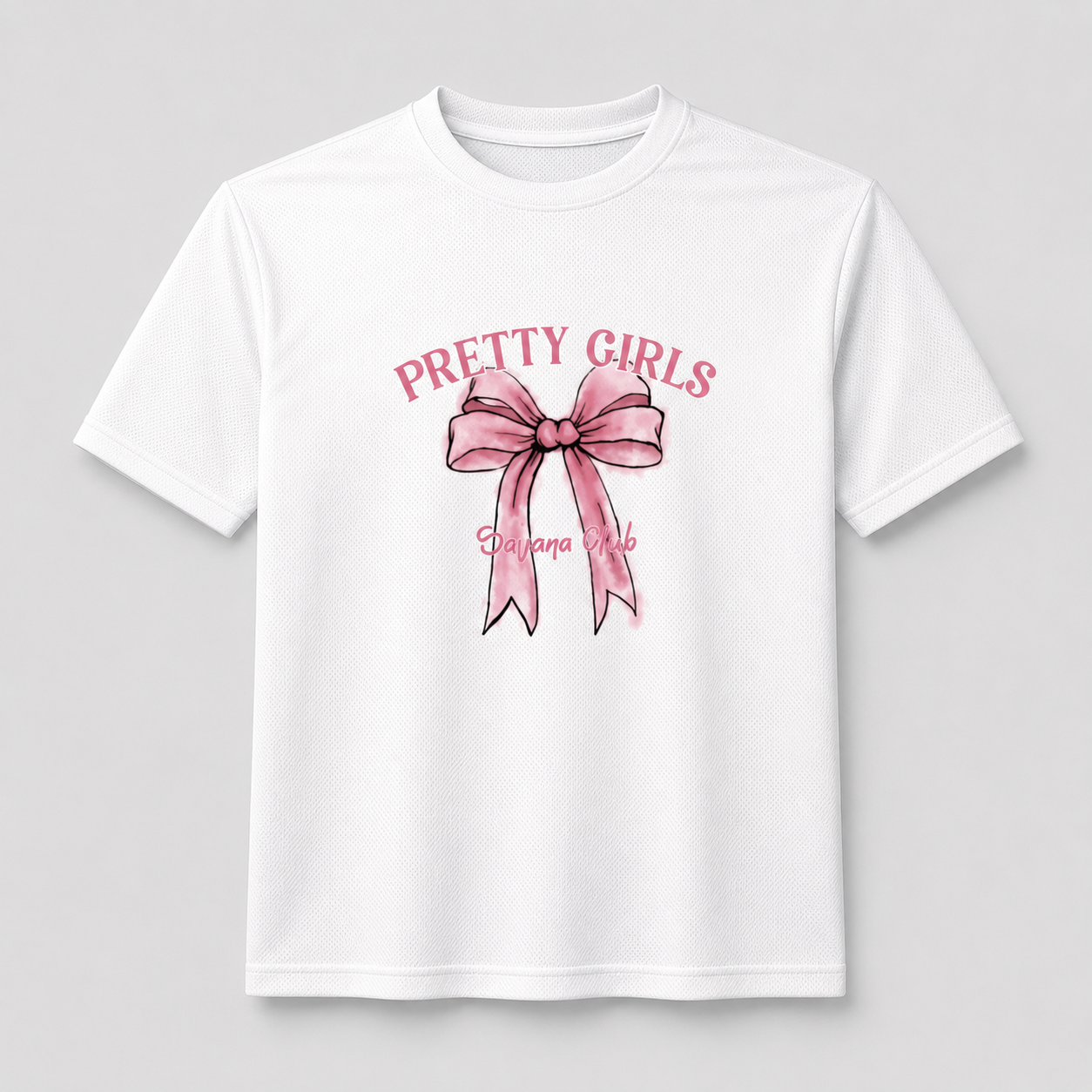 Pretty Girls Bow Graphic Tee – White