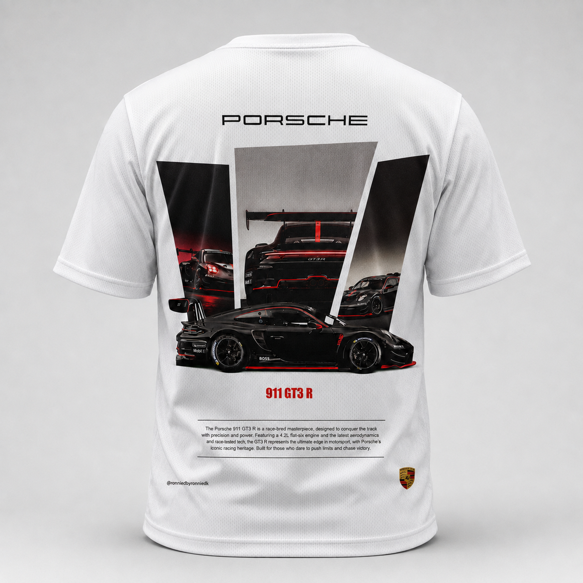 Porsche 911 GT3 R Racing Graphic Tee – White