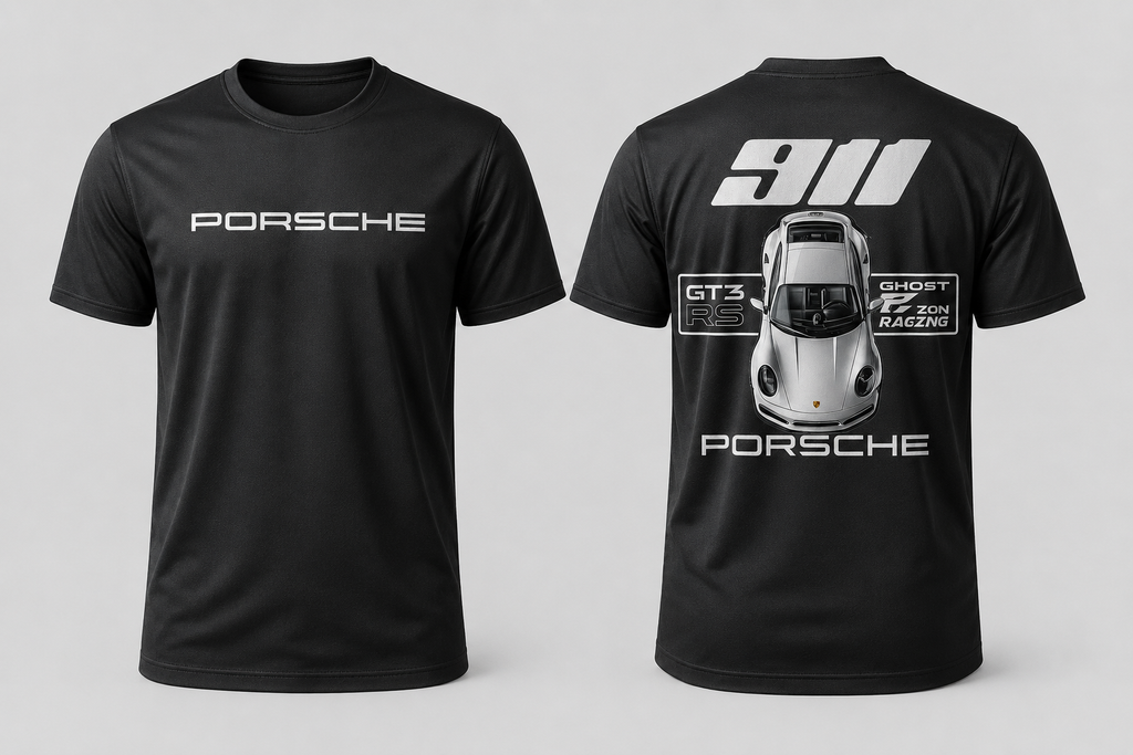 Porsche 911 GT3 RS Graphic Tee – Black