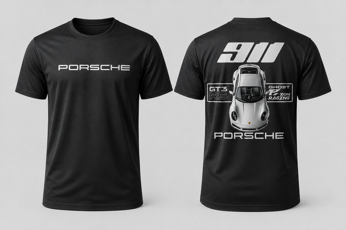 Porsche 911 GT3 RS Graphic Tee – Black