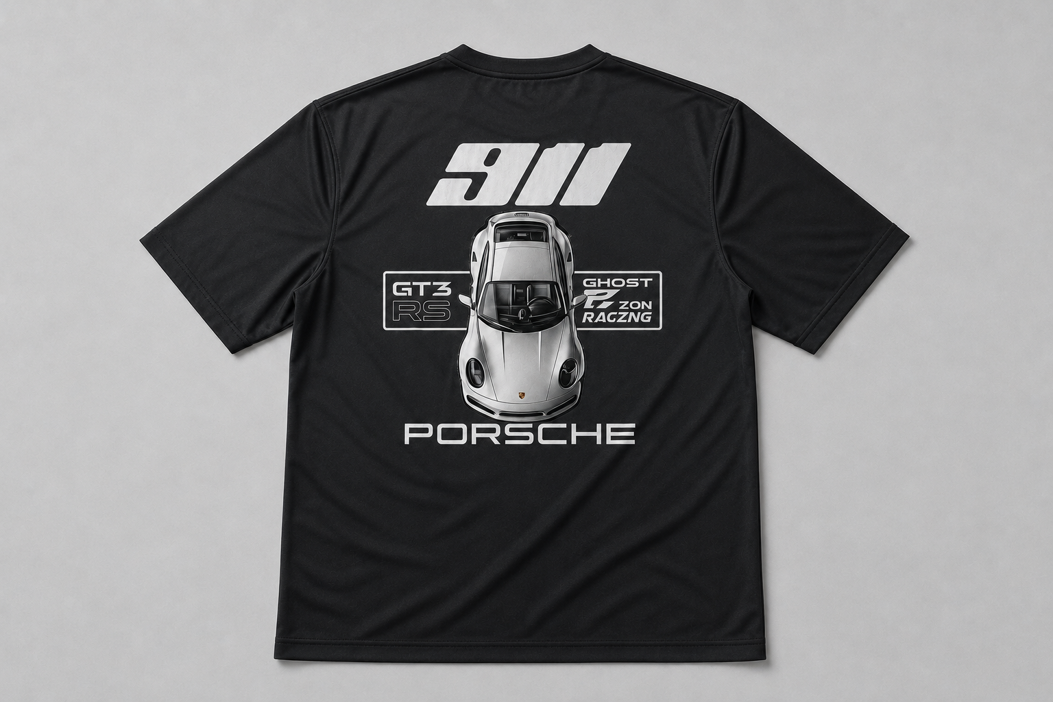 Porsche 911 GT3 RS Graphic Tee – Black