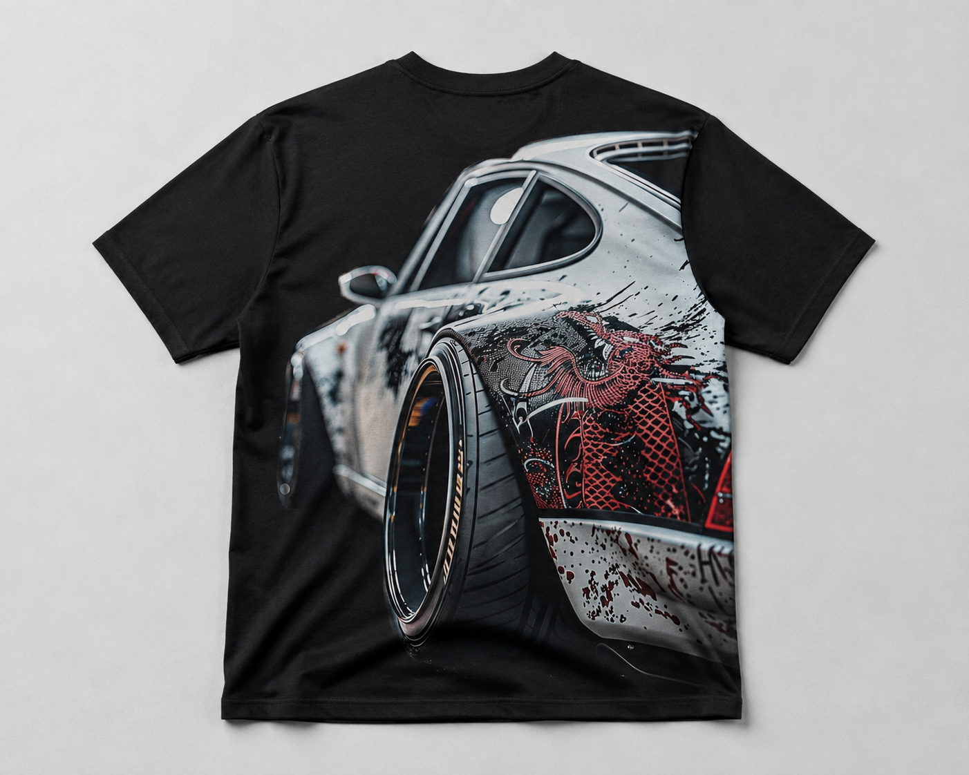 Dragon Tuner Car Graphic Tee – Black