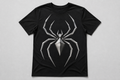 Metallic Spider Graphic Tee – Black