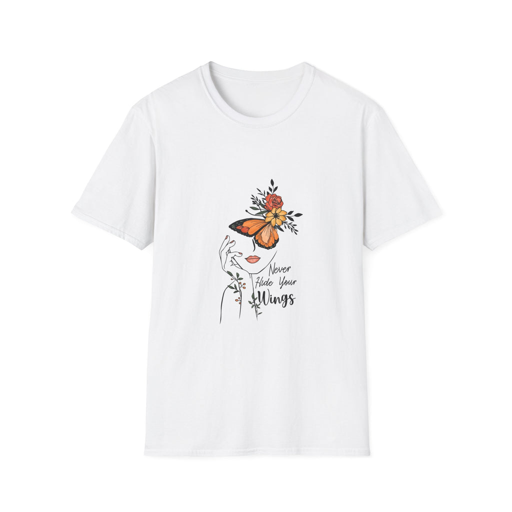 Never Hide Your Wings Graphic Tee – White