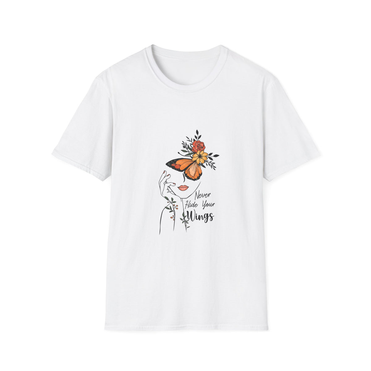 Never Hide Your Wings Graphic Tee – White