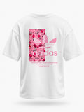 Pink Anime Character Graphic Tee – White