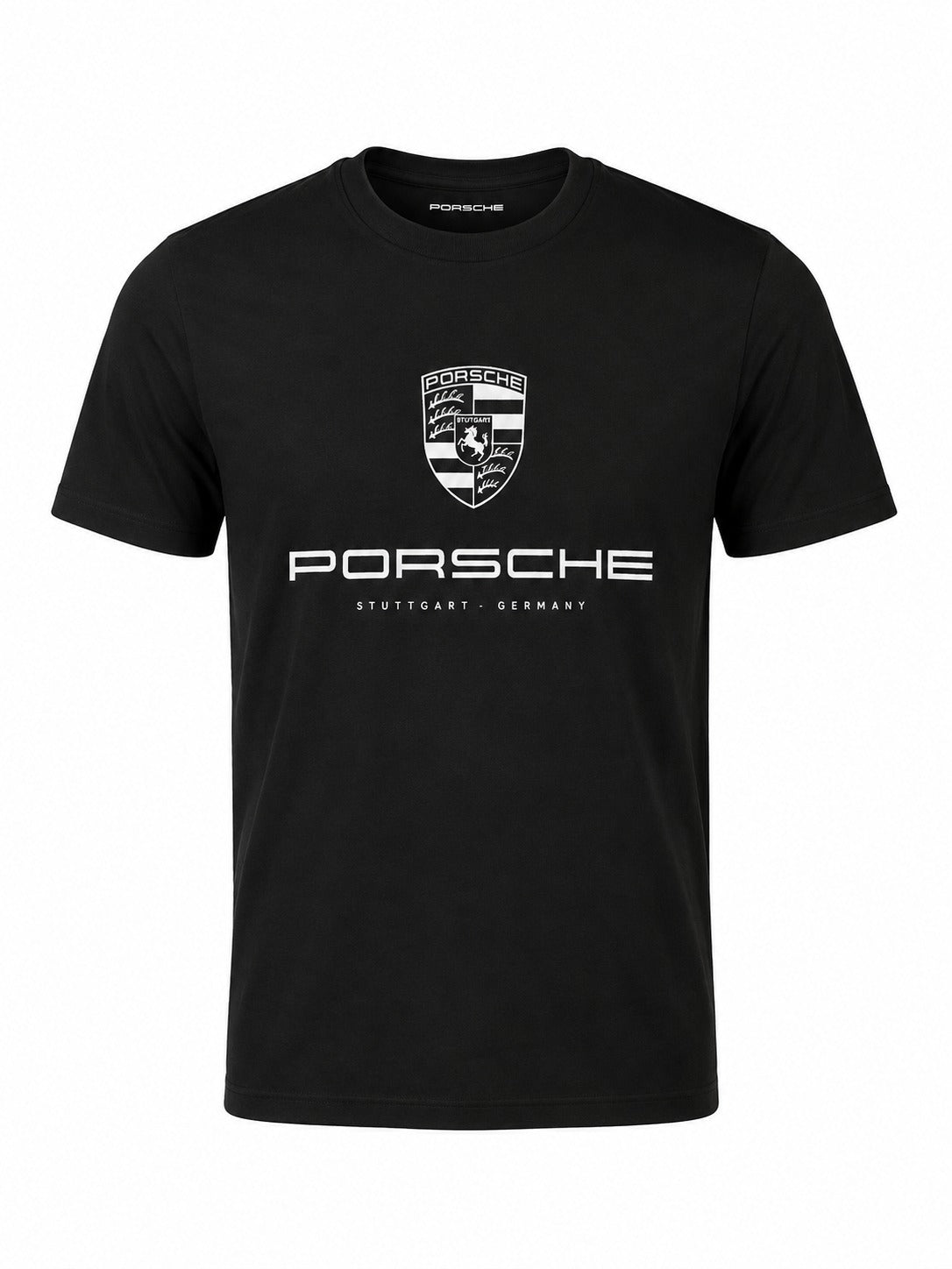 Porsche Crest Monochrome Tee – Black
