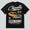 Chevelle SS 454 Graphic Tee – White,Black
